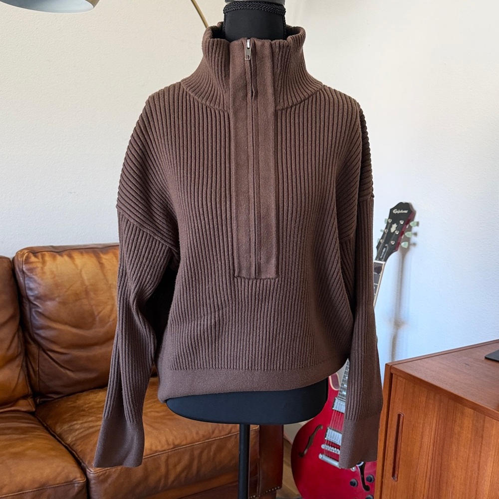Gentle Fawn Ribbed Half-Zip Sweater